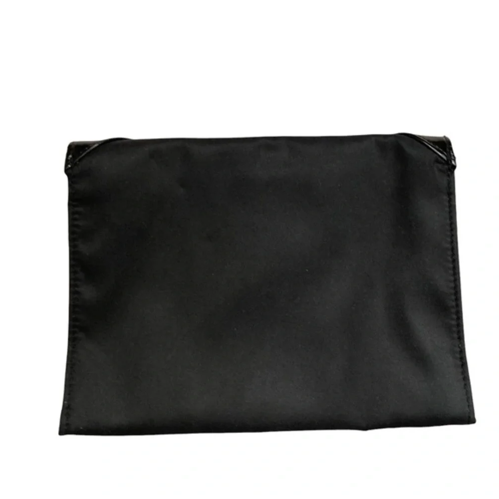YSL YVES SAINT LAURENT black cosmetic bag with built in Mirror